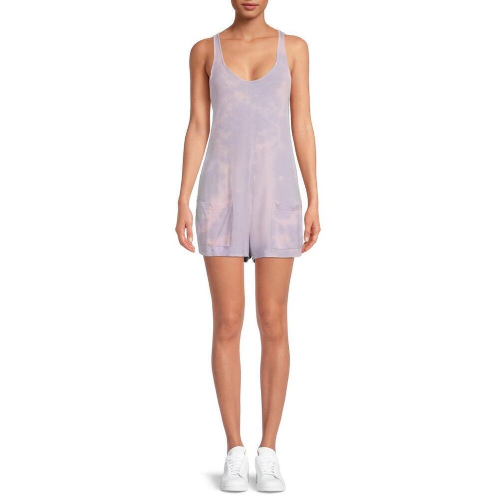 NWT Grayson Social Sleepwear Purple Tie Dye Romper Size 1X
